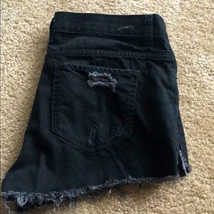 Express Black High Waisted Jean Shorts